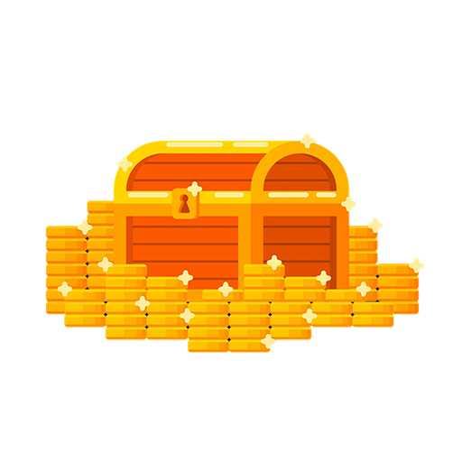 gold coins chest